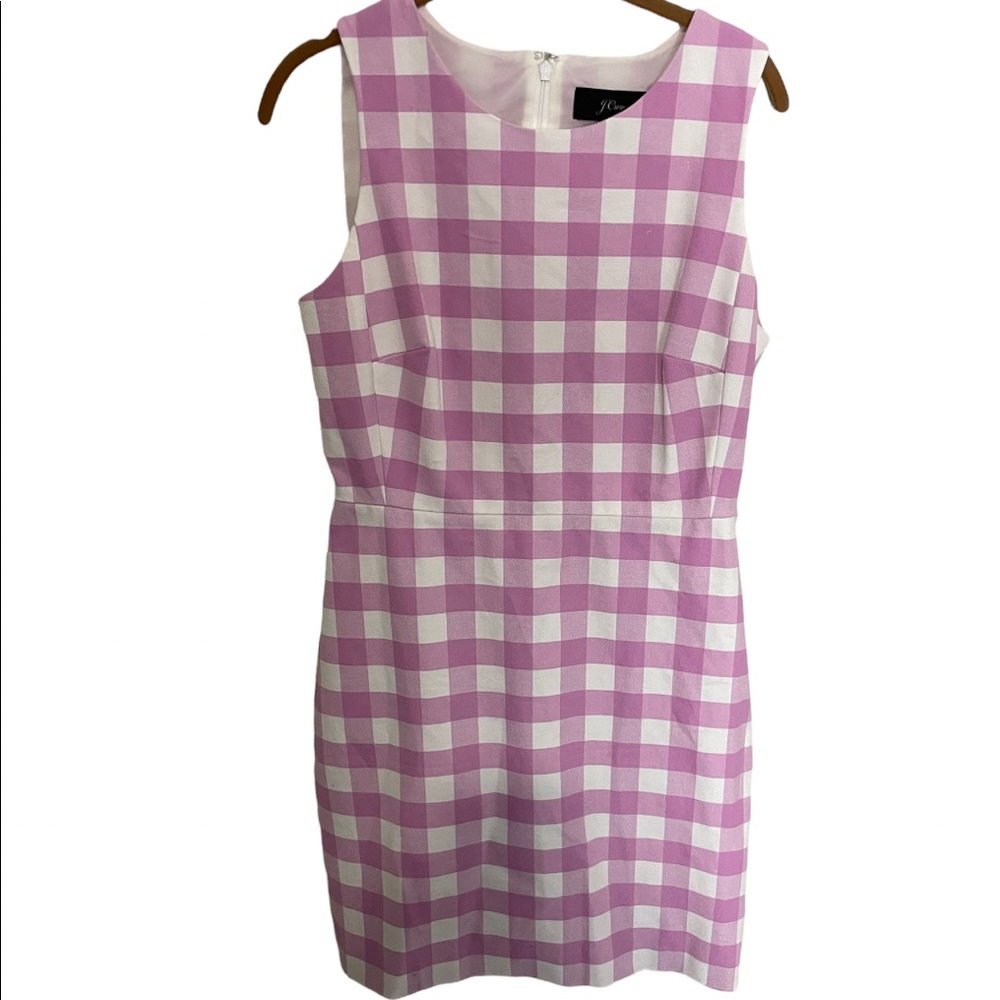 J Crew Gingham Structured Dress 6